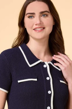 Women Versona Ahoy Button Down Sweater