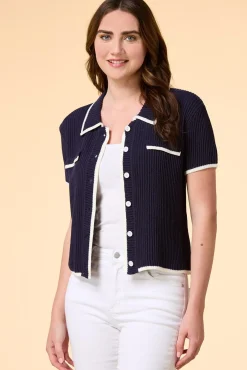 Women Versona Ahoy Button Down Sweater