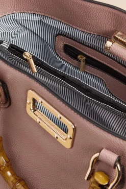 Women Versona Bamboo Handle Satchel And Wallet Set