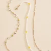 Women Versona Beaded Daisy Chain Anklet Set