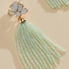 Women Versona Beaded Fringe Dangle Earrings