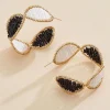 Women Versona Beaded Helix Hoop Earrings
