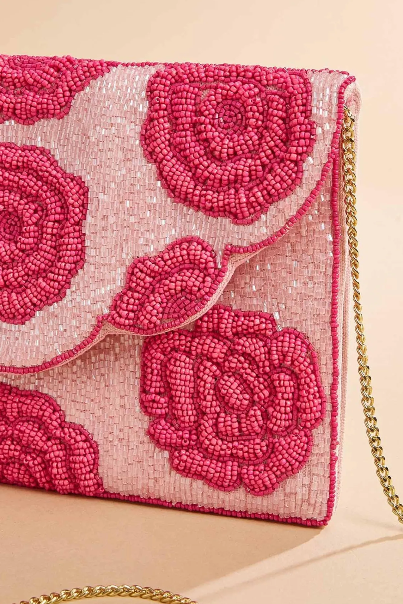 Women Versona Beaded Rosette Clutch
