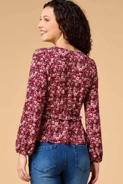 Women Versona Berry Blooms Top