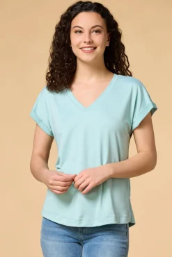 Women Versona Butter Knit Vneck Top