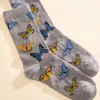Women Versona Butterfly Crew Socks