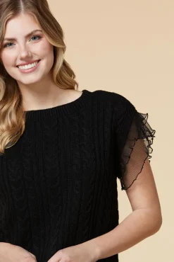 Women Versona Cable Bodied Sweater
