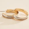 Women Versona Chain Embellished Hoop Earrings