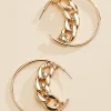 Women Versona Chain Link Hoop Earrings