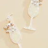 Women Versona Champagne Toast Earrings