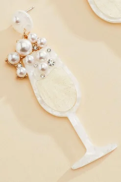 Women Versona Champagne Toast Earrings