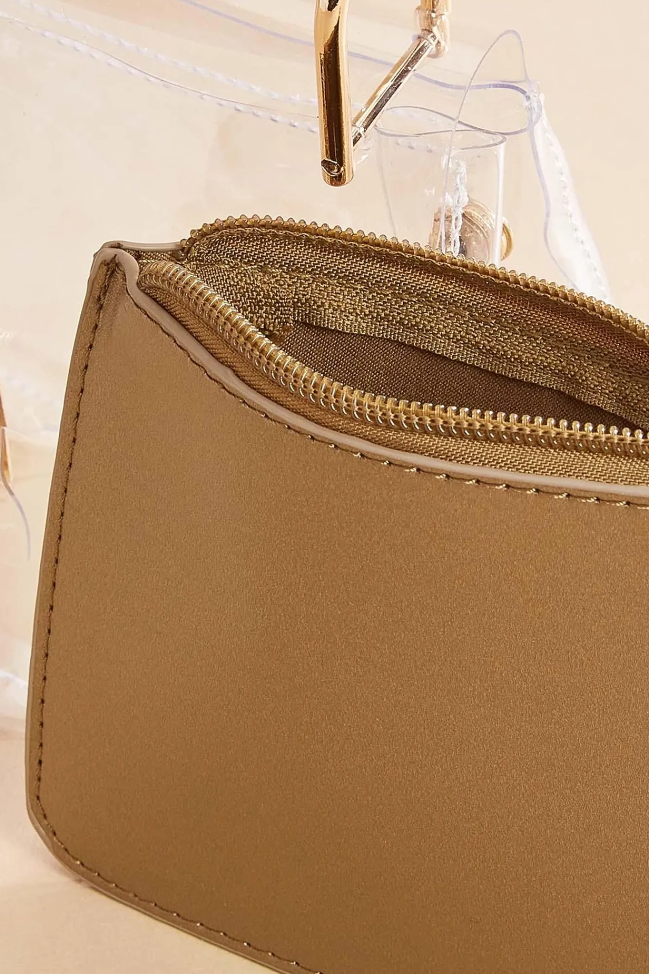 Women Versona Clear Crossbody And Faux Leather Pouch Set