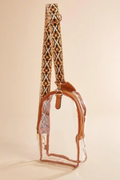 Women Versona Clear Guitar Strap Sling Bag