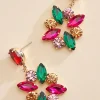 Women Versona Colorful Stone Dangly Earrings
