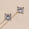 Women Versona Cubic Zirconia Sparkling Stud Earrings