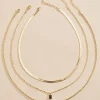 Women Versona Dainty Stone Layered Necklace
