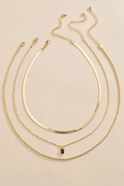 Women Versona Dainty Stone Layered Necklace