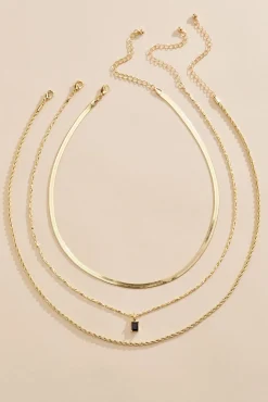Women Versona Dainty Stone Layered Necklace