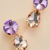 Women Versona Dangly Tear Stone Earrings