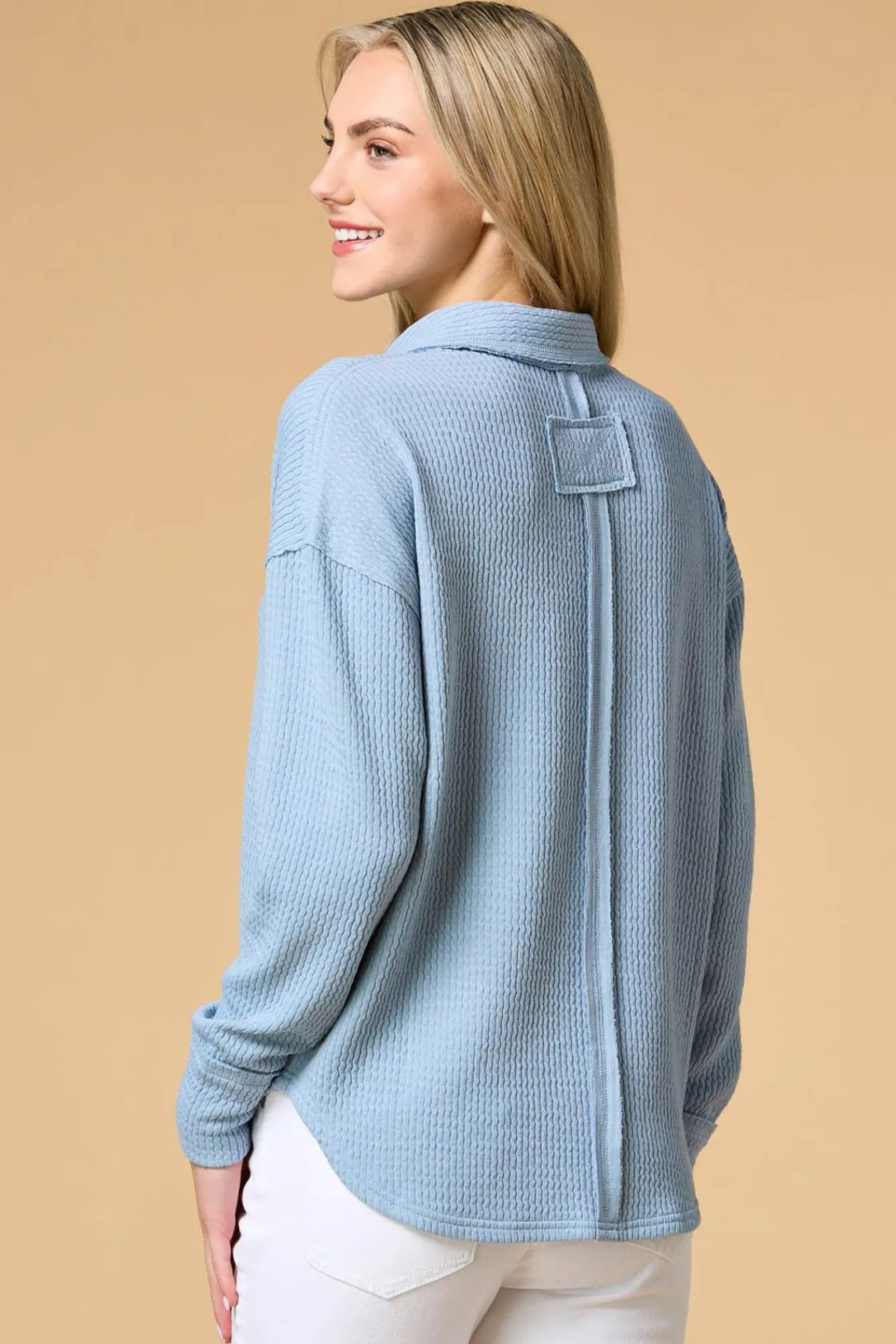 Women Versona Deep V Collared Top