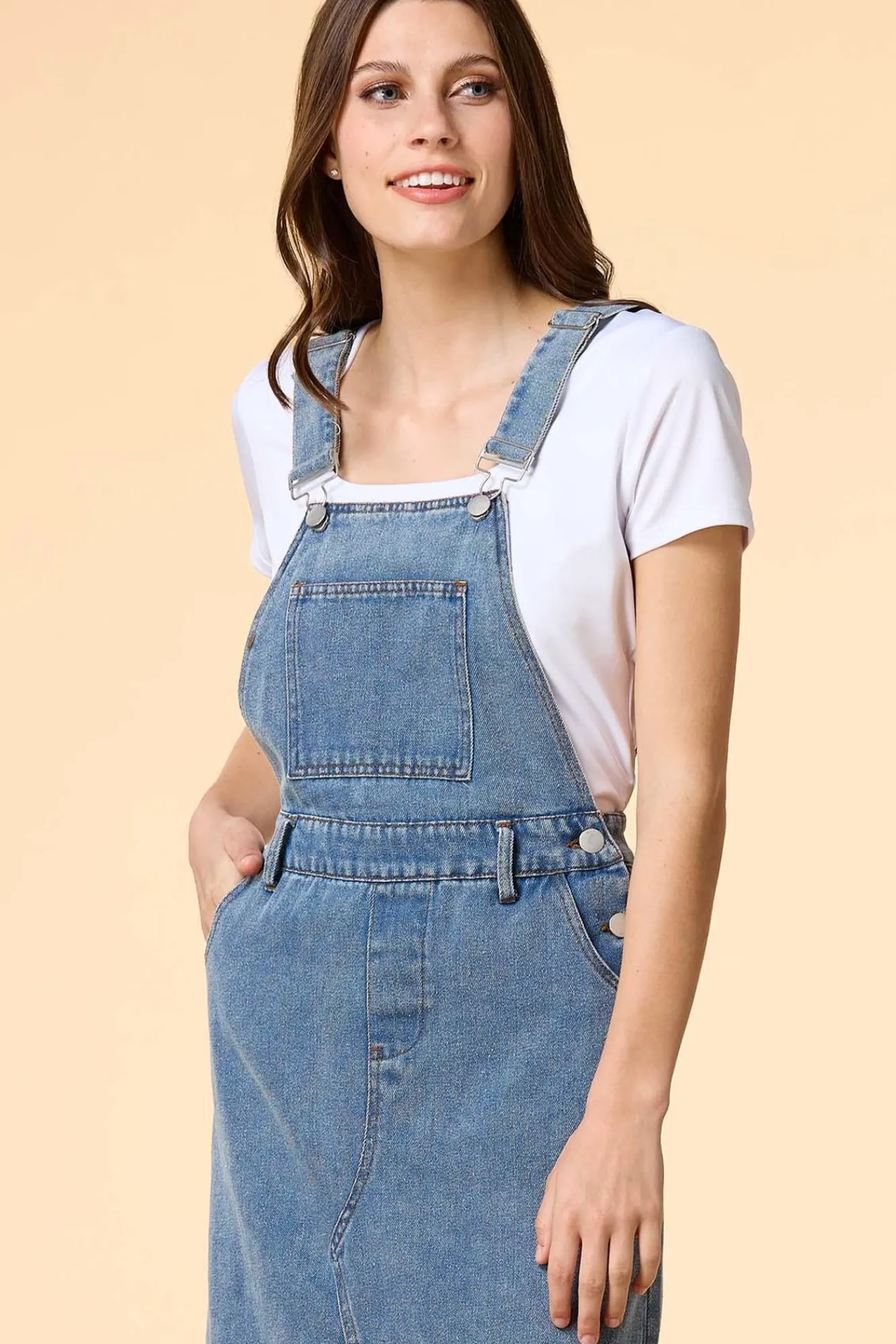 Women Versona Denim Dazzle Overall Dress