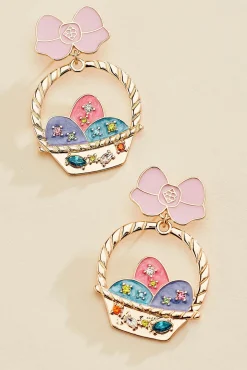 Women Versona Easter Basket Earrings
