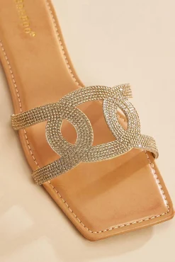 Women Versona Embellished Logo Sandals
