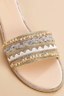 Women Versona Embellished Trim Sandals