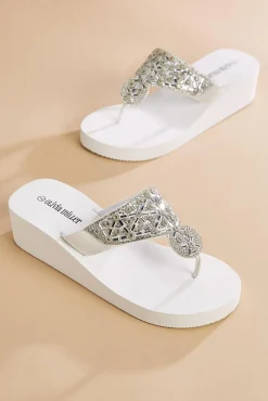 Women Versona Embellished Wedge Sandals