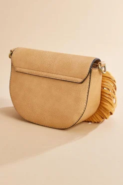 Women Versona Faux Leather Fringe Messenger Bag