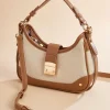 Women Versona Faux Leather Trim Satchel
