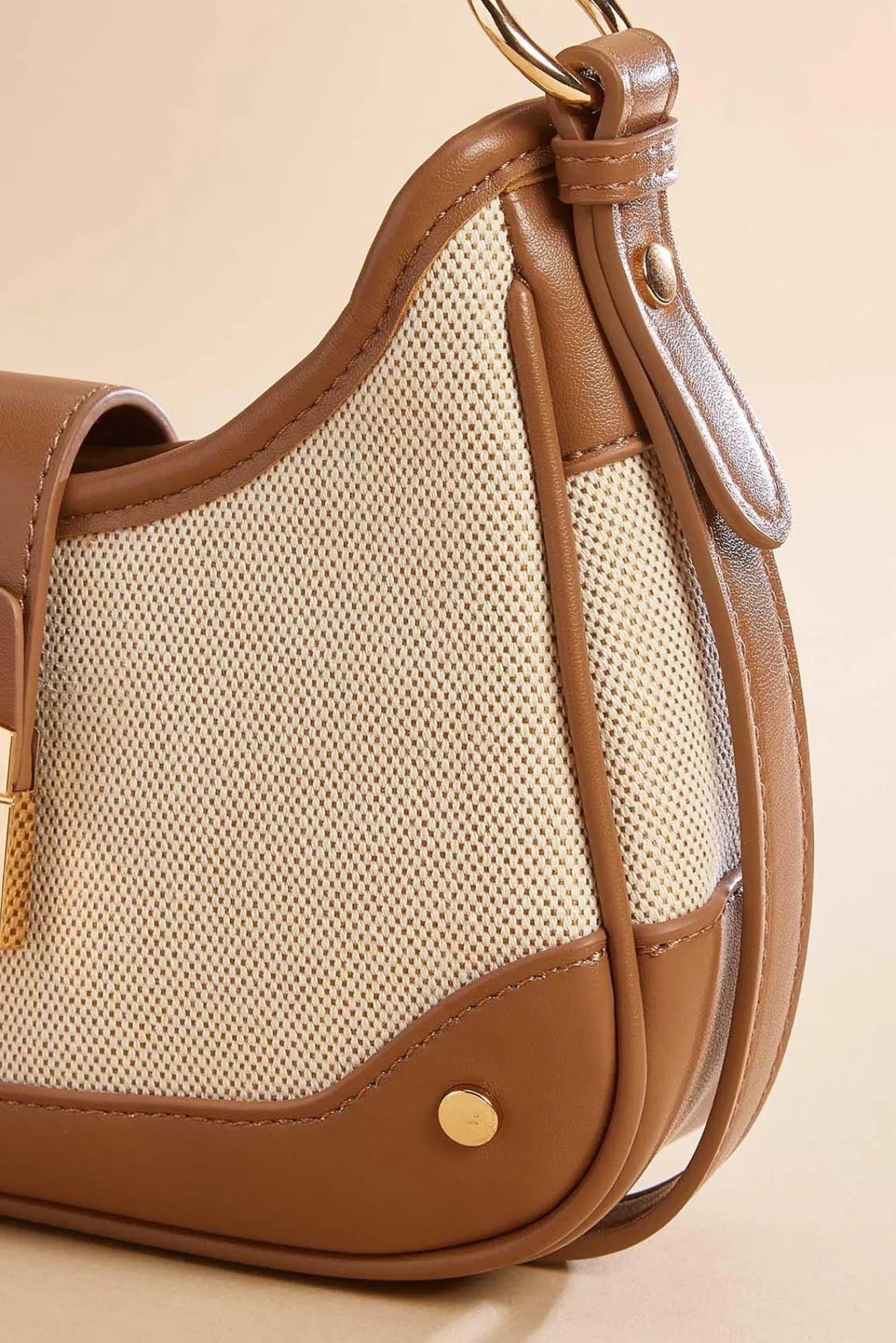 Women Versona Faux Leather Trim Satchel
