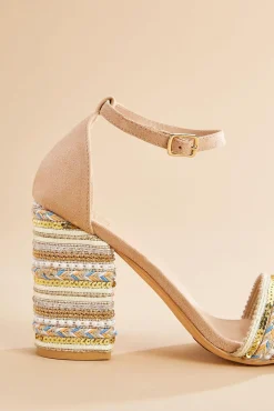 Women Versona Faux Suede Embellished Heels
