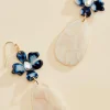 Women Versona Floral Tear Earrings