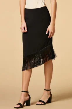 Women Versona Fringe Worthy Midi Skirt