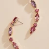 Women Versona Fuchsia Stone Earrings