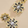 Women Versona Gingham Daisy Earrings