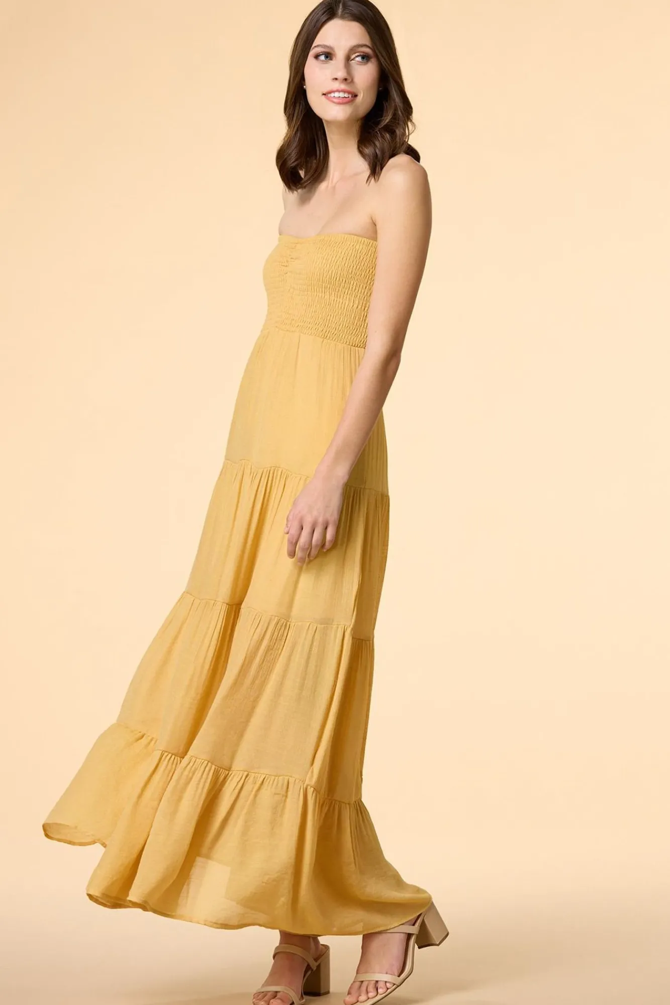 Women Versona Golden Afternoon Maxi Dress