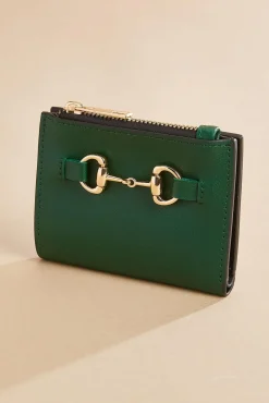 Women Versona Green Horsebit Wallet