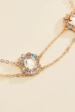 Women Versona Halo Stone Statement Necklace