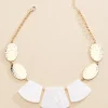 Women Versona Hammered Gold Short Necklace