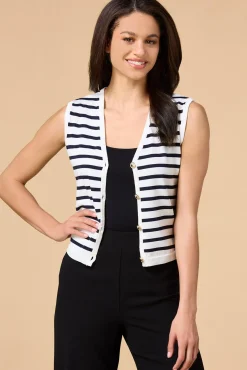 Women Versona In The Navy Sweater Vest