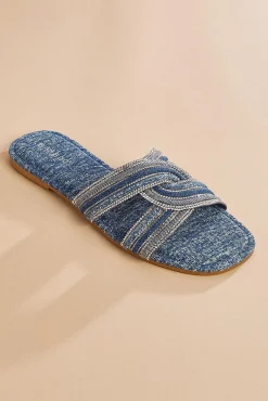 Women Versona Interlocking Bling Sandals
