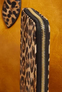 Women Versona Leopard Print Satchel And Wallet Set