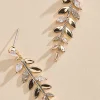 Women Versona Linear Leaf Earrings