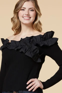Women Versona Lost In The Ruffle Sweater
