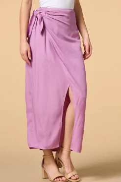 Women Versona Lush Lavender Midi Skirt