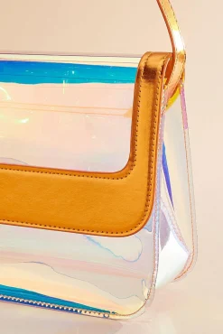 Women Versona Metallic Clear Jelly Bag