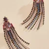 Women Versona Multicolor Fringe Earrings