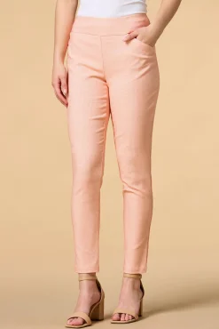 Women Versona Orange You Plaid Pants